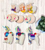 Picture of Christmas Tree Ethnic Ornaments – Handmade Folk Art Set, Peruvian Style, Sheep Wool Decorations
