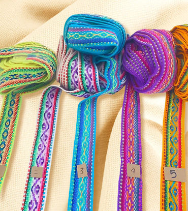 Picture of Colorful Peruvian Ribbon – Handmade Ethnic Trim