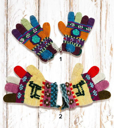 Picture of Colorful Alpaca Gloves & Mittens – Handmade in Peru