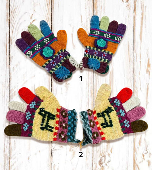 Picture of Colorful Alpaca Gloves & Mittens – Handmade in Peru
