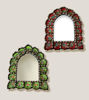 Picture of Decorative Handmade Mirror 9" Painted Glass, arch/ portal shape, Floral Pattern in different colors, Home Decor, Wall Art, Peruvian