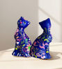 Picture of Car Ornament Figurine Set • Handmade Peruvian Ceramic Cat • Folk Art Car Decor (2 Pieces)