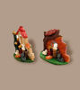 Terracotta nativity scene ornaments, uniquely handmade by Peruvian artisans using traditional techniques.