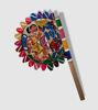 Picture of Hand-Painted Bengal Pattachitra Wooden Fan – Traditional Indian Folk Art Decorative Hand Fan (Approx. 11”)