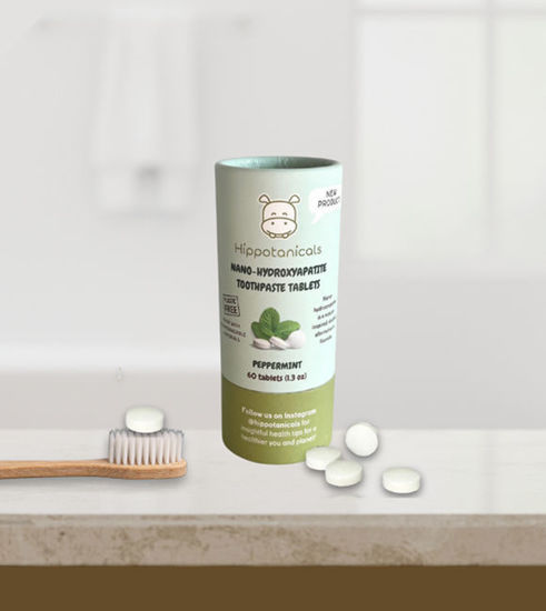 Picture of Toothpaste Tablets with Hydroxyapatite in Biodegradable Tube