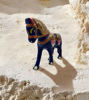 Picture of Royal Blue Metal Folk Art Horse Showpiece – Hand Painted Enamel Style Decorative Figurine