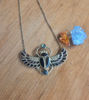 Picture of Cleopatra Scarab Necklace – Egyptian Moonstone & Labradorite Statement Jewelry